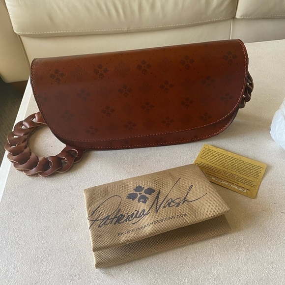 Patricia Nash Chelsea Chainlink Crossbody Signature Floret Print Minimal… - Picture 12 of 13